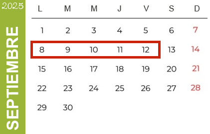 Actividades para semana del 8 al 12 de septiembre 2025