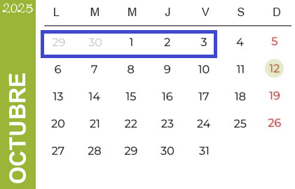 ACTIVIDADES SEMANA DEL 29 DE SEPTIEMBRE AL 3 DE OCTUBRE DE 2025